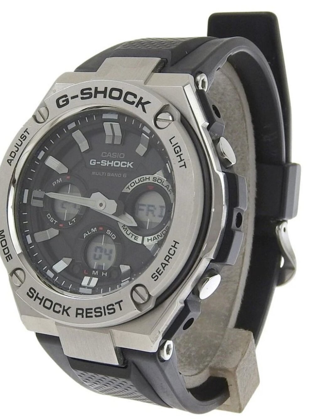 CASIO G-SHOCK Watches GST-W110 blackDial Stainless Steel/rubber Solar Powe...